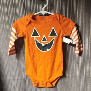 Baby long sleeve Pumpkin bodysuit Shirt 0-3 months